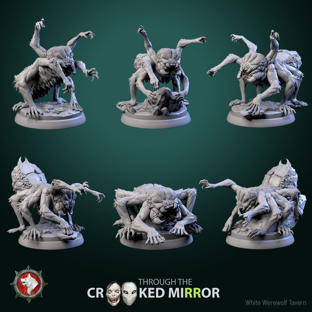 Skittering Shadows set 6 miniatures 32mm pre-supported + DnD 5e stat block